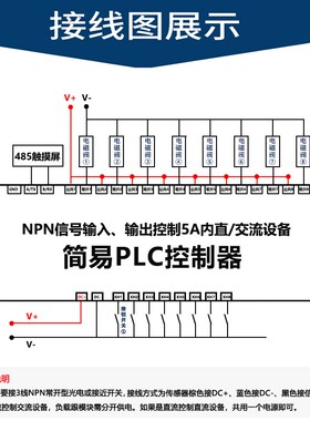 485232串口8/多路可编程循环定时时间继电器简易控制器中文可编程