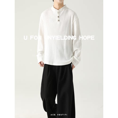 ACEVESTIITI竖纹肌理感针织衫