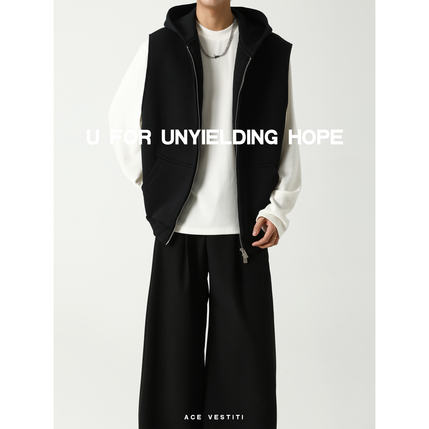 ACEVESTITI羊毛混纺连帽卫衣