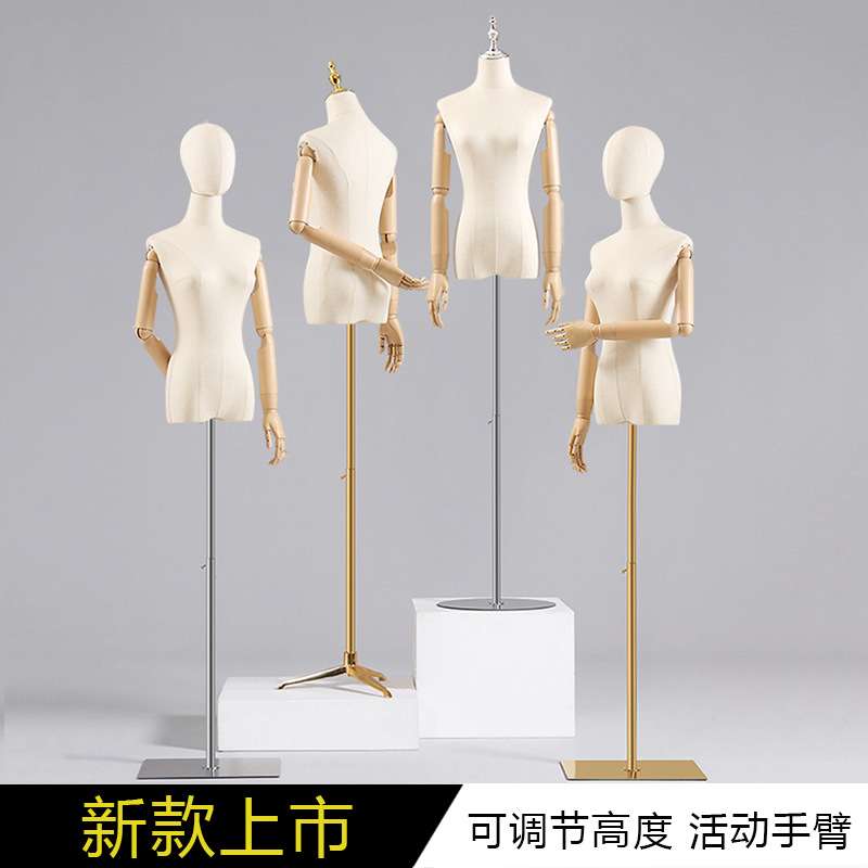 服装店模特道具女装橱窗半身人偶人台展示架全身假人婚纱模特架子