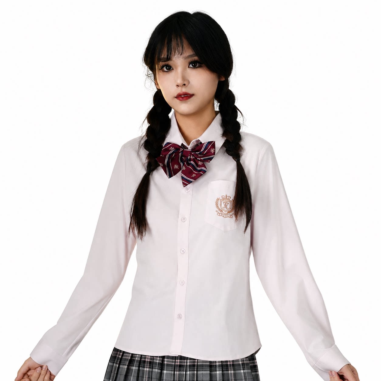 C牌学院风衬衫女夏季日系新款图片
