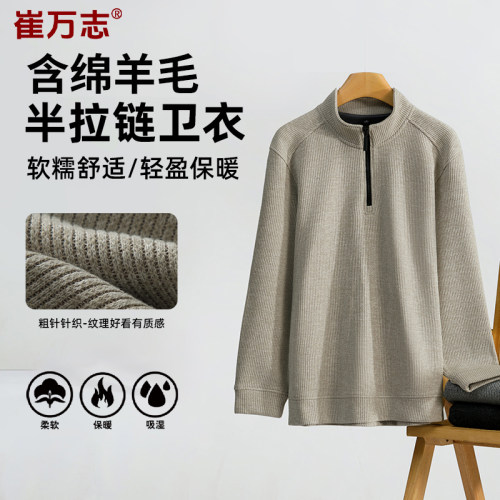 崔万志百搭长袖针织保暖卫衣