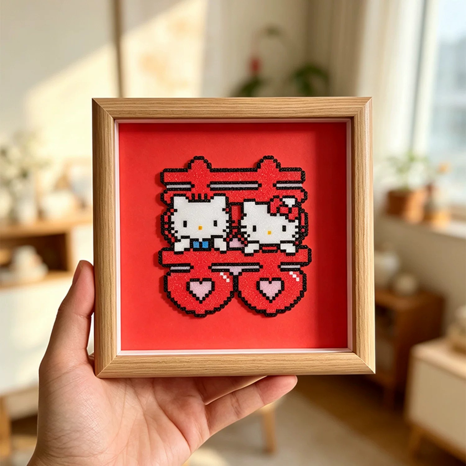 婚庆囍字拼豆摆台相框