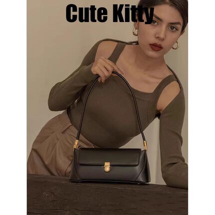 【合集】CuteKitty学院风女复古小众单肩托特包百搭通勤小方包C