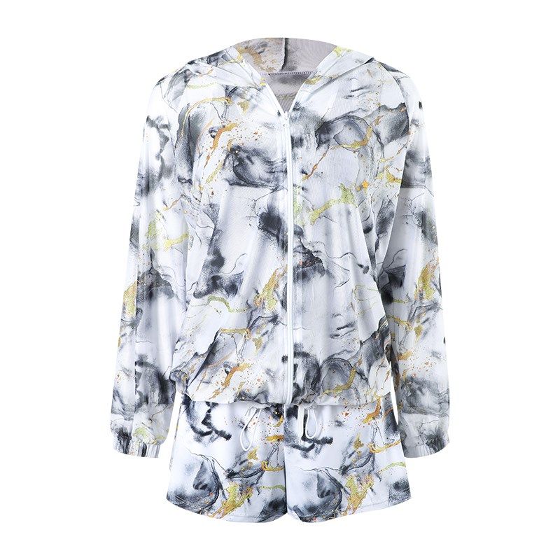 泳衣女分体三件套宽松帽衫保守裙裤微胖女孩遮肚显X瘦海边度假装,运动/瑜伽/健身/球迷用品,分体泳衣,淘宝优惠券,粉丝福利购,淘宝优惠卷