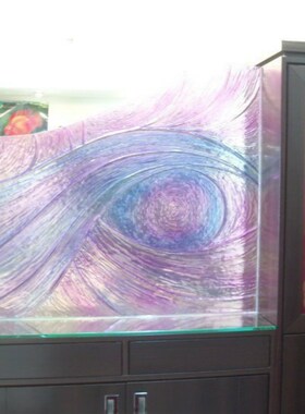 隔断玄关屏c风窗吊顶门芯欧式艺术玻璃手工肌理雕刻抽象亮丽琉璃