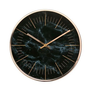 西班牙创意客厅金属挂钟12寸静音时钟欧式简约玻璃钟面时尚挂表