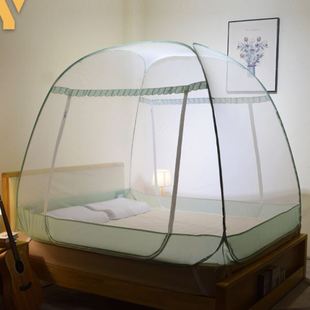 免安装 蚊帐家用卧室2025新款 蒙古包三开门学生宿舍防摔儿童级