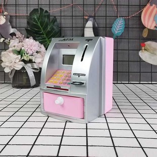 英文atm自动存取款机储蓄罐 密码智能真人语音柜员机新存钱罐跨境
