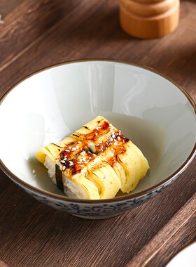 5.75英寸斗笠碗丼饭碗日式料理店端食菜碗家用吃米饭中号碗陶瓷碗