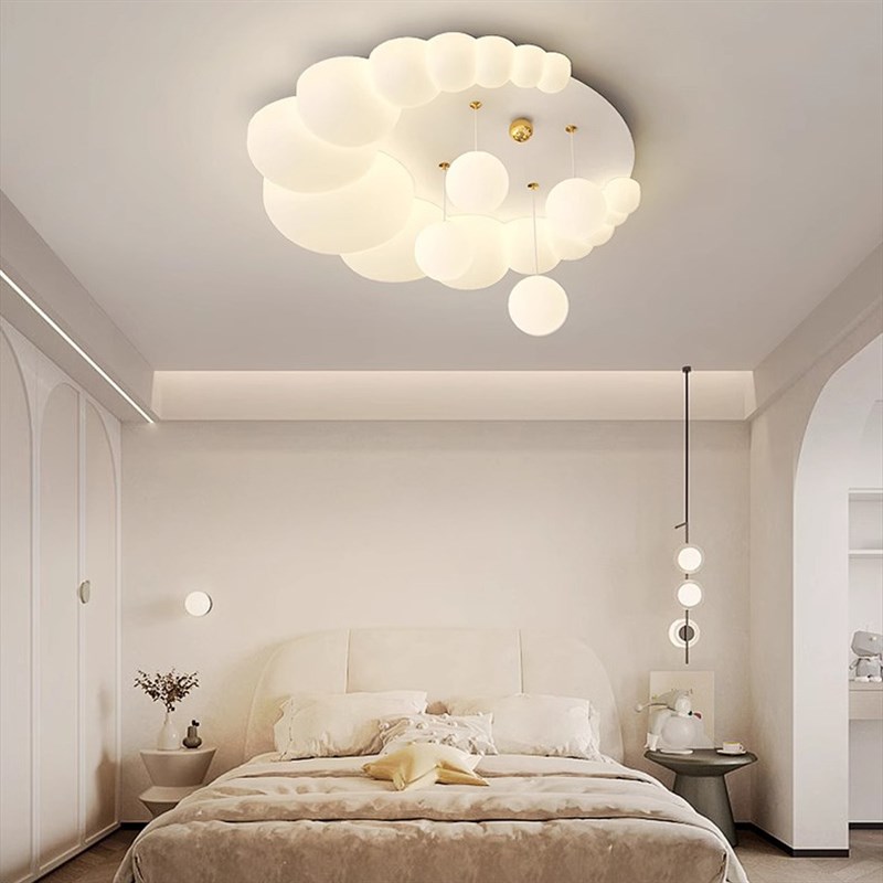 法式奶油风主卧室吸顶灯浪漫护眼房间客厅吊灯具现代简约大气中山