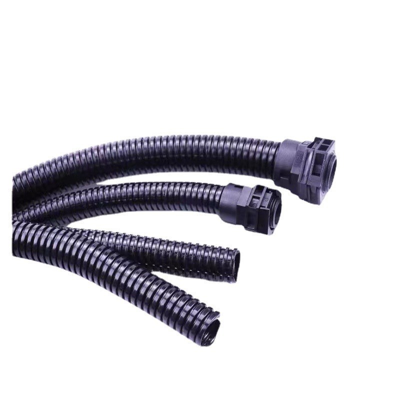 尼龙阻燃双开口波纹管穿线管护线螺纹管PA66电缆电线套管