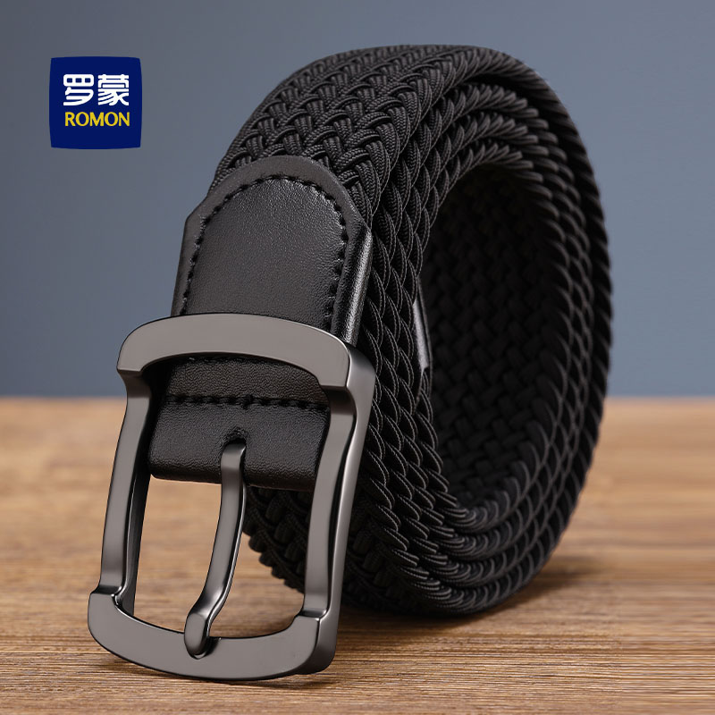 皮带罗蒙帆布针扣青年户外休闲