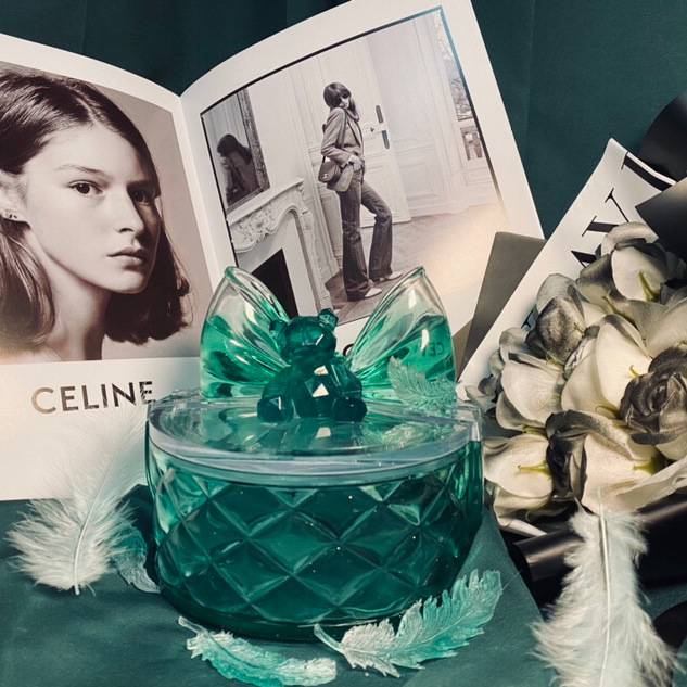 胖丫丫diy镜面蝴蝶结叠叠乐收纳盒滴胶模具 大号摆台饰品收纳模具