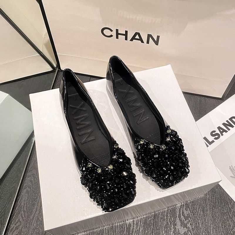 百搭方头晚晚鞋方跟春秋季瓢鞋平底鞋软底K皮豆豆女鞋气质浅口单,女鞋,浅口单鞋,淘宝优惠券,粉丝福利购,淘宝优惠卷