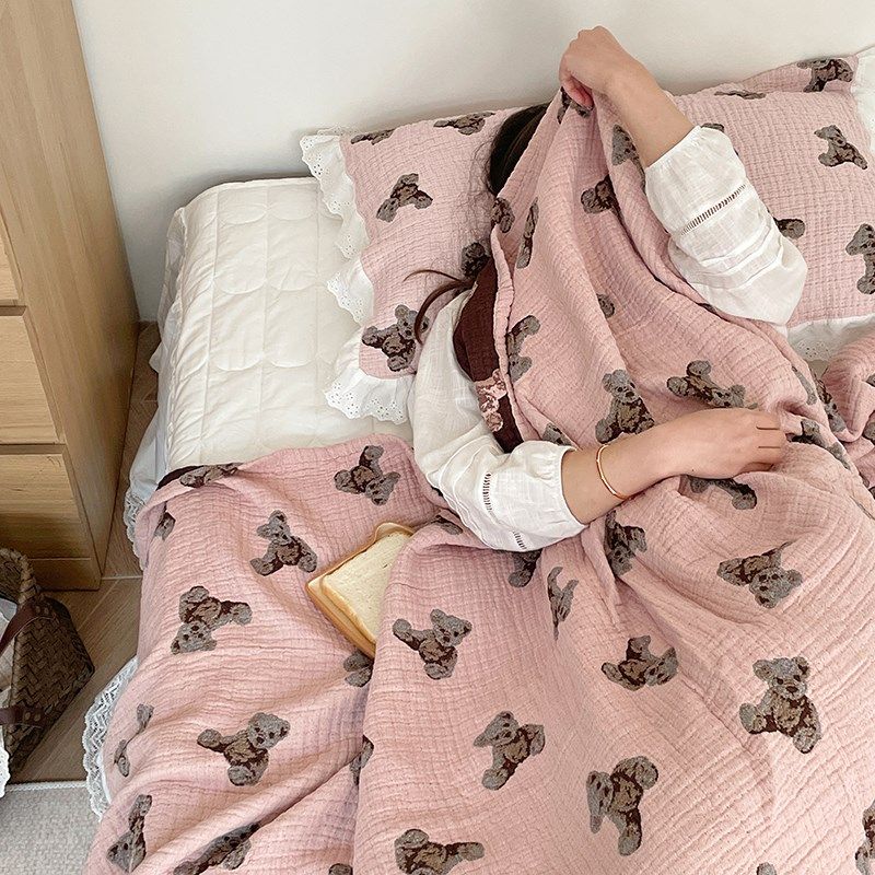 全棉纱布毛巾被子成人夏季盖毯双I层纱夏凉被空调被可机洗,床上用品,休闲毯/毛毯/绒毯,淘宝优惠券,粉丝福利购,淘宝优惠卷