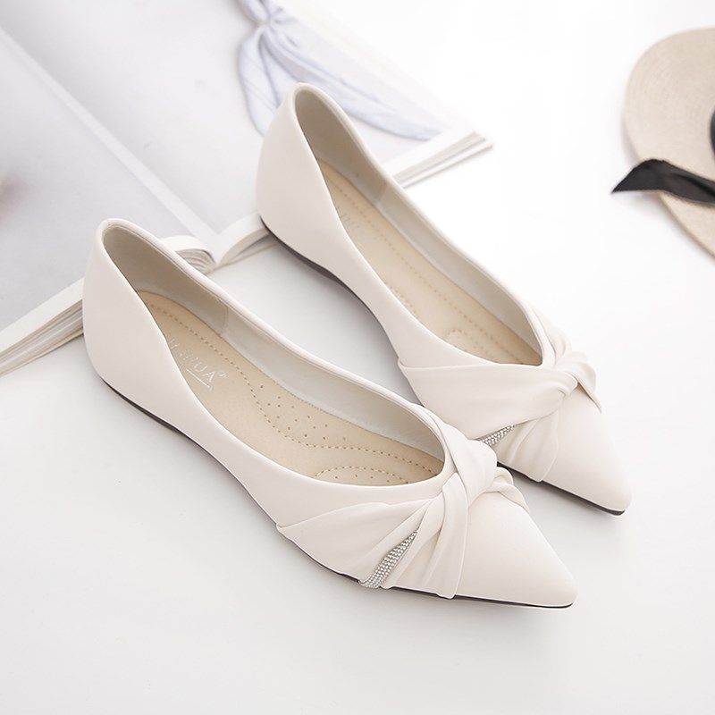 单鞋女2025i春秋新款百搭浅口女鞋子豆豆鞋软底软皮防滑尖头平底,女鞋,浅口单鞋,淘宝优惠券,粉丝福利购,淘宝优惠卷