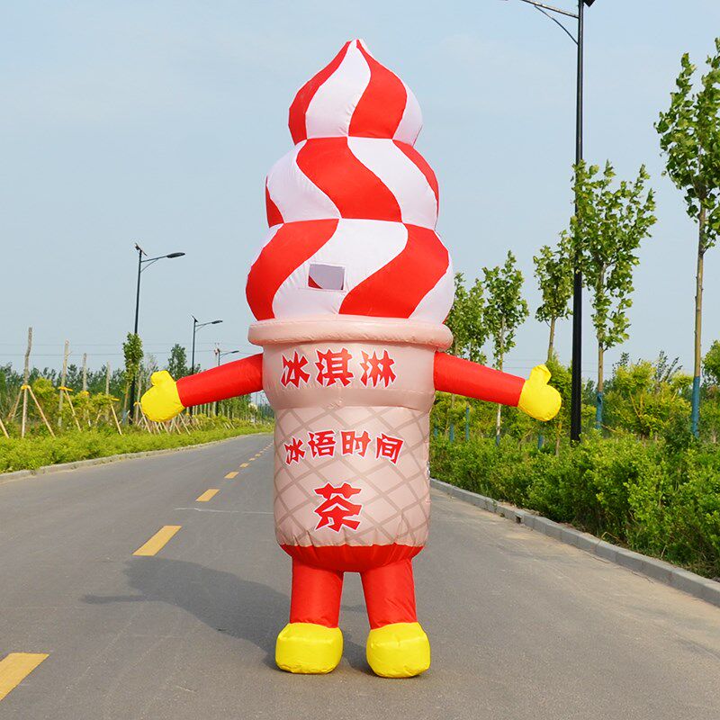 充气气模灯箱开业l啤酒发光奶茶冷饮冰淇I淋模型立柱灯广告招牌活