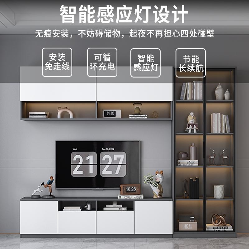 电视柜背景墙柜一体家用客厅简约现代满墙收纳定制组合柜子储物柜