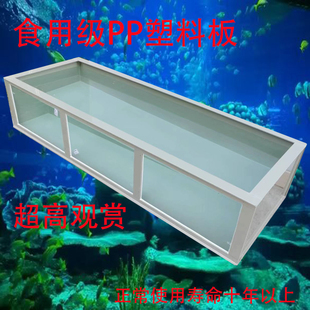 新型观赏半透明超高清玻璃环保PP塑料板乌龟箱大型宠物鱼箱锦鲤池