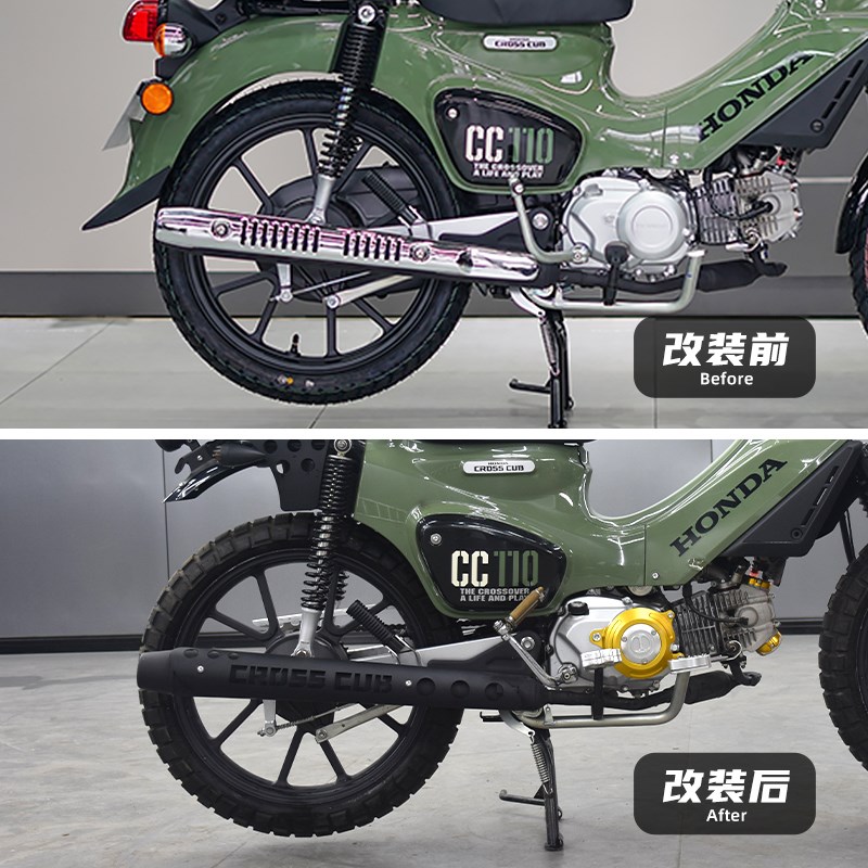 适用本田幼兽CC110改装排气防烫装饰罩不锈钢隔热盖保护罩配件