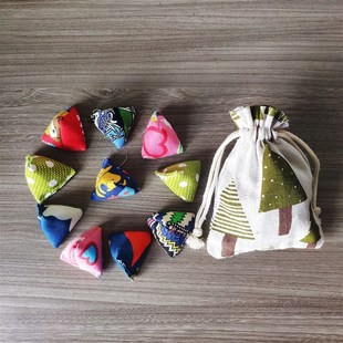 抓石子玩具三角小沙包80后怀旧游戏抛捡丢抓子石头童年儿童丢沙包