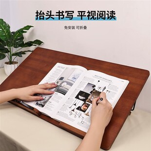 纯天然楠竹倾斜桌面写字板保护颈椎矫正坐姿端正抬高垫板桌面可调