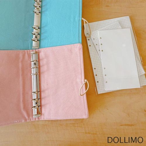Dollimo活页手账本 中式风小清新布艺手作手帐本 布面A5A6活页本