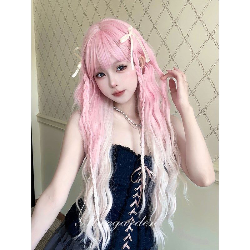 AG假发女长发网红lolita蜜桃可可日系甜美渐变长卷发jk全头套,美发护发/假发,日常整顶假发,淘宝优惠券,粉丝福利购,淘宝优惠卷