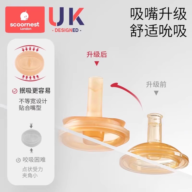 科巢公仔学饮杯鸭嘴杯婴儿3-6个月以上宝宝吸管直饮水杯防呛奶瓶