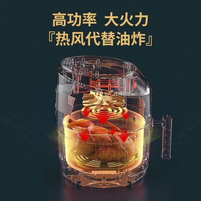 梅高梅空气电炸锅家用烤箱一体免翻多功能全自动智能无油2025新款