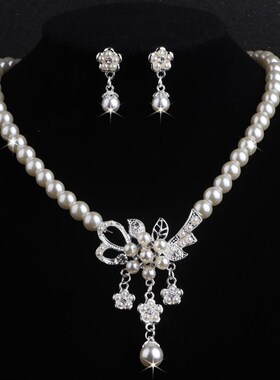 热卖高端大气新娘珍珠套链婚纱配饰礼服舞台演出饰品