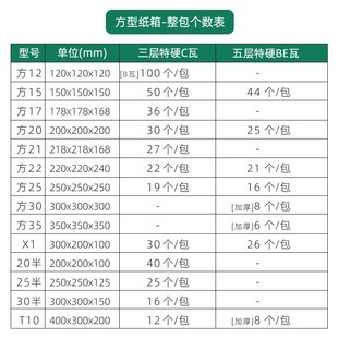 正方形纸箱半高顺丰快递纸箱扁纸盒四方型L特硬加厚打包纸壳子定
