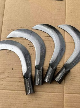 仙湖刀具锰钢手工锻打锋利镰刀割草刀砍甘蔗香蕉刀小弯刀木柄锋利