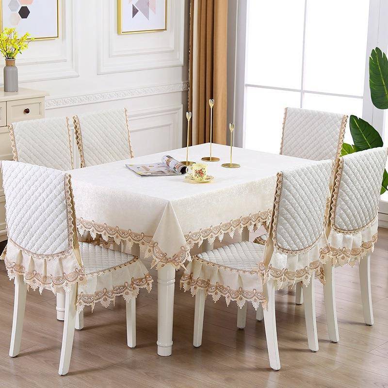 艺套丝凳子桌罩歺桌桌布蕾椅套套家布用餐餐椅椅子VBZ套罩套