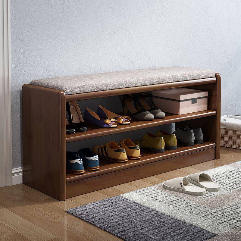实木换鞋凳家用软包坐垫门口简约鞋架凳入户可坐穿鞋凳进门长条凳