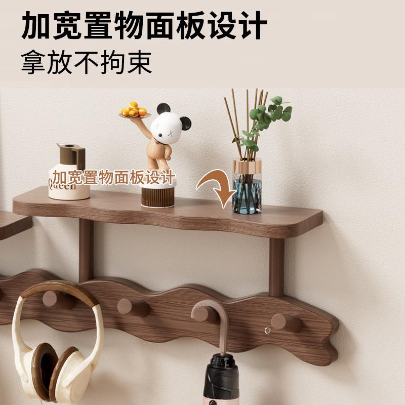 挂衣架墙上壁挂衣帽架免打孔门后挂钩卧室玄关入户挂衣钩子置物架