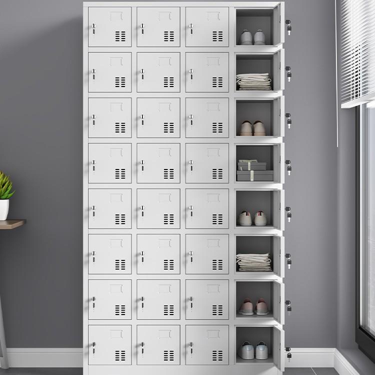 铁皮更衣柜子24门员工储物柜带锁32格碗柜工厂车间鞋柜多门手机柜