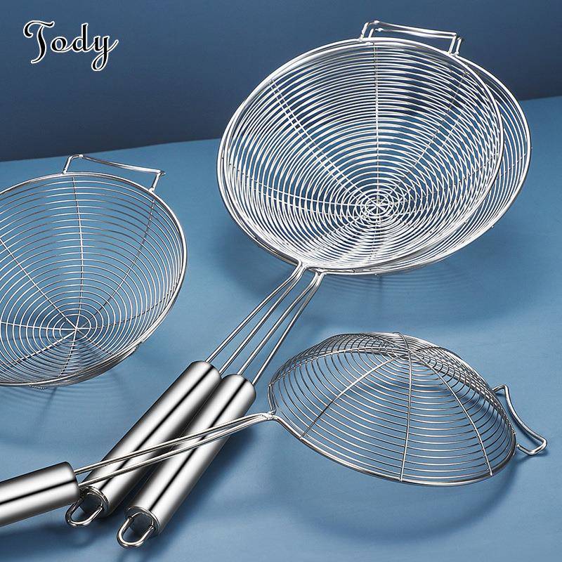 304不锈钢线漏网漏酒店餐厅油格加粗线漏勺油炸捞面隔渣过滤捞篱