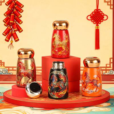 头智能保冷杯迷你国潮显温杯蘑菇小巧口袋保温杯随便携手随手杯