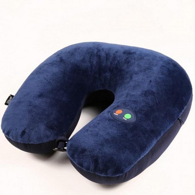 升级版六档电动按摩枕泡沫粒子U枕沙发靠枕U型枕汽车载颈椎U形枕