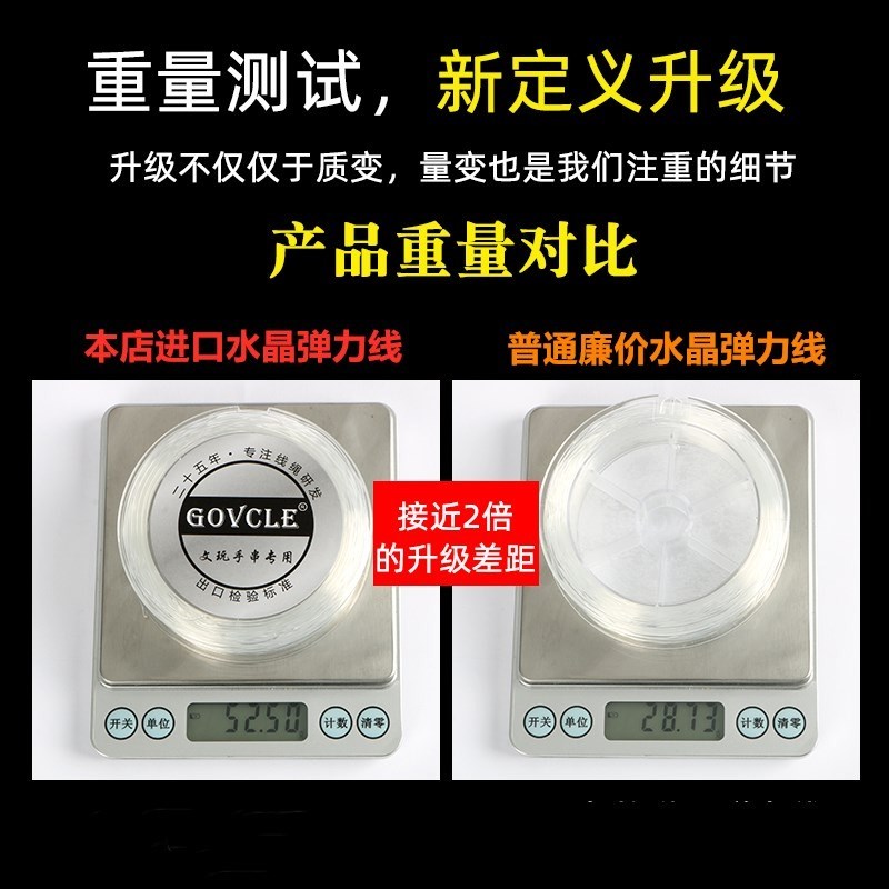 透明水晶手串绳弹力线耐磨牛筋文玩线绳穿珠子串手链的串珠绳