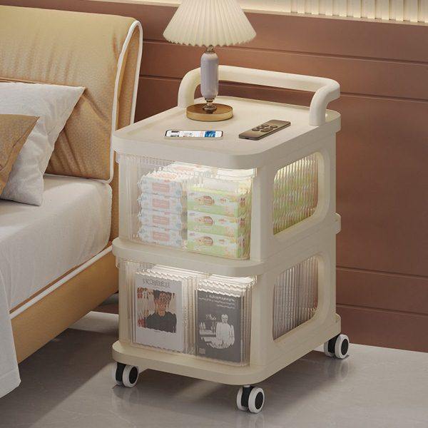 桌下书架可移动公室小推车落地桌面收纳书柜学生宿舍置物架带轮,收纳整理,书桌收纳置物架,淘宝优惠券,粉丝福利购,淘宝优惠卷