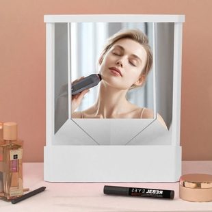 #真实之镜像镜子化妆镜梳妆镜看到别人眼中的你充电拍照