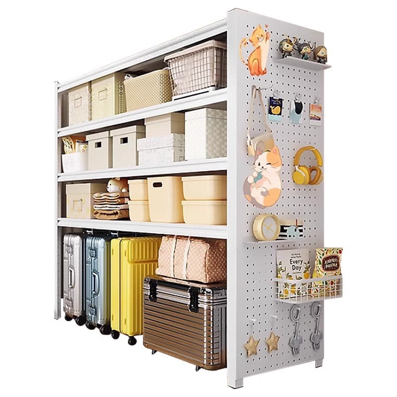 家用货架置物架j多层落地阳台杂物整理储藏行李箱收纳下空角钢架