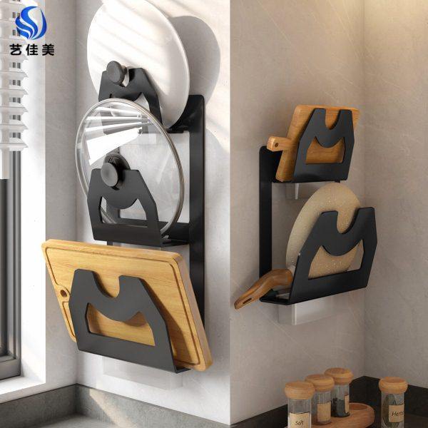 砧板菜板架壁挂免打孔墙上案板架厨房收纳置物架太空铝厨房锅盖架,家装主材,锅盖架,淘宝优惠券,粉丝福利购,淘宝优惠卷