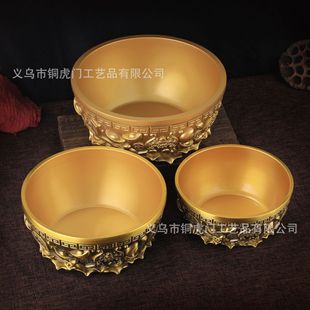 经典 饰礼品 黄铜复古聚宝盘聚宝盆沈万三同款 开业庆典家居装