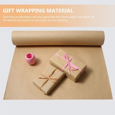 1 Rolbl of Kraft Paper Roll for Gift Wrapping Moving Packing