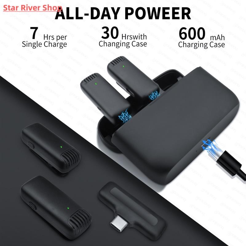 Wireless Lapel Microphone LavalierF Mic Noise Reduction Live