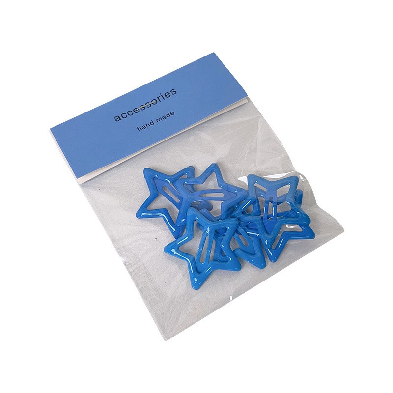 6pcs/lot 3CM Mini Star Haixr Clip Kids Glitter Metal Hair Cl